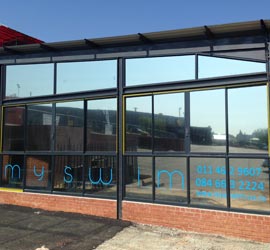 MySwim window signage